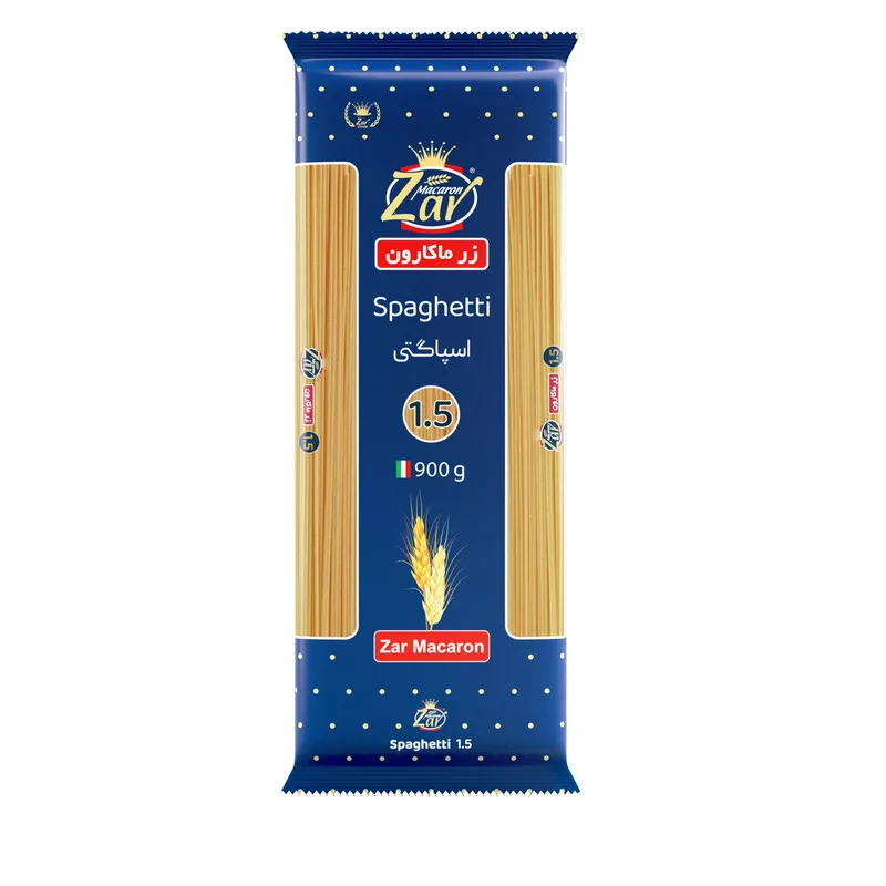اسپاگتی قطر 1.5 حاوی ویتامین B زر ماکارون - 900 گرم